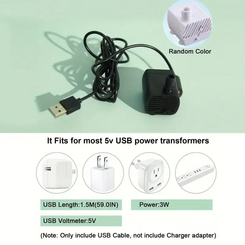 USB Electric Mute 1.2L Pet Water Fountain Automatic Cat Drink Bowl Filter Pet Drinking Dispenser Drinker for Cats Water Filter