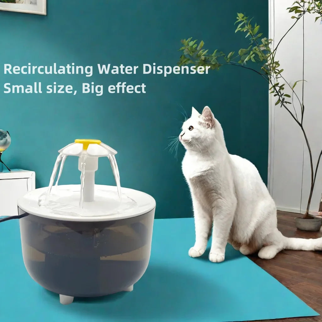 USB Electric Mute 1.2L Pet Water Fountain Automatic Cat Drink Bowl Filter Pet Drinking Dispenser Drinker for Cats Water Filter