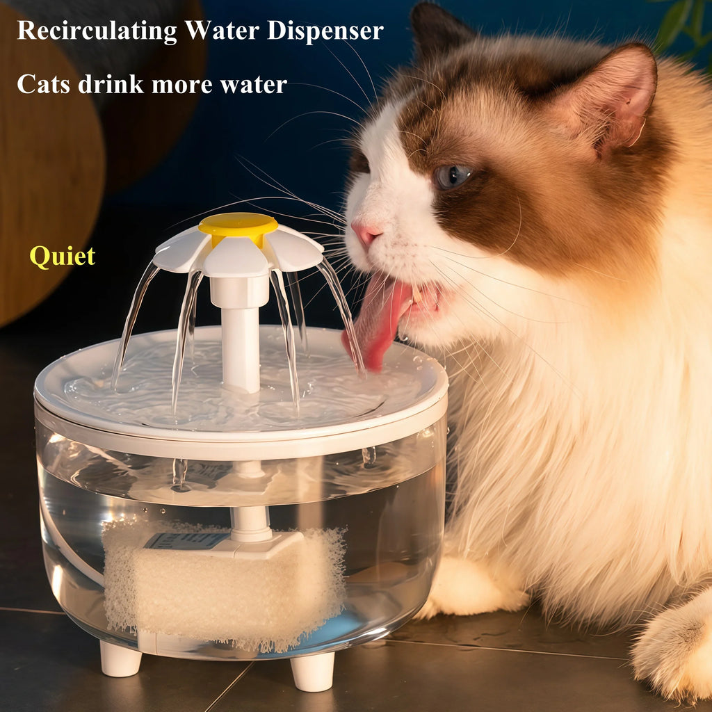 USB Electric Mute 1.2L Pet Water Fountain Automatic Cat Drink Bowl Filter Pet Drinking Dispenser Drinker for Cats Water Filter
