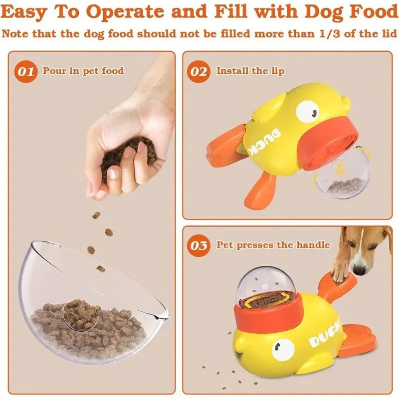 Interactive Dog Puzzle Toy Press Food Dispenser Slow Feeder IQ Training Pet Toys for Small Medium Dogs Puppy Accessories Food