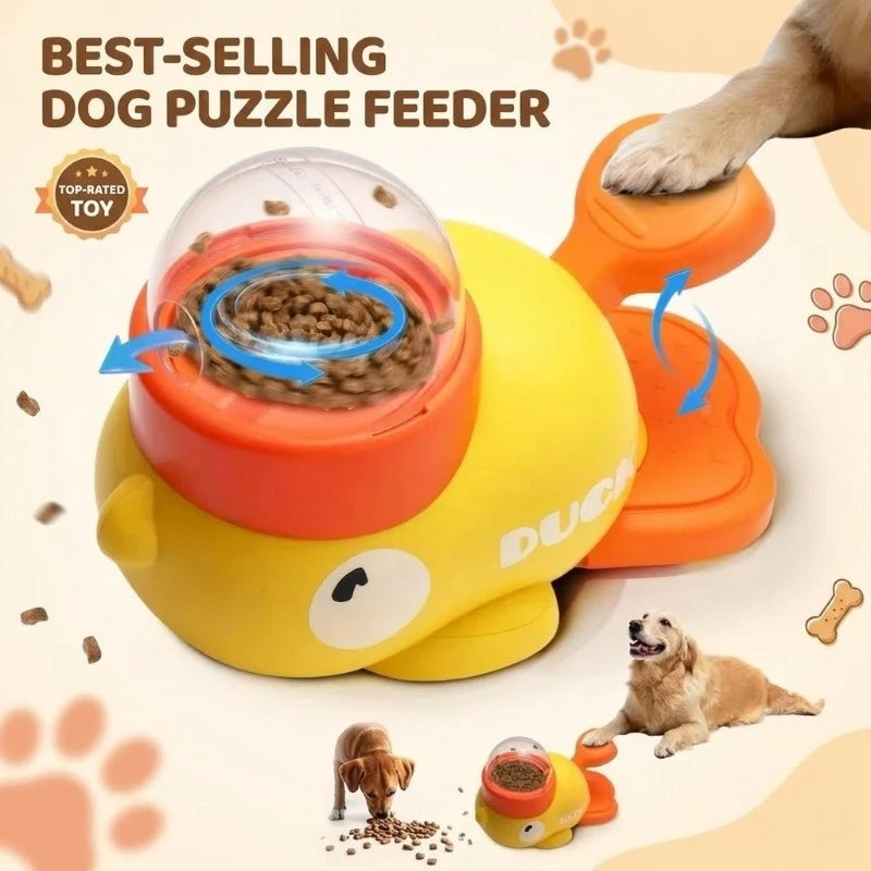 Interactive Dog Puzzle Toy Press Food Dispenser Slow Feeder IQ Training Pet Toys for Small Medium Dogs Puppy Accessories Food